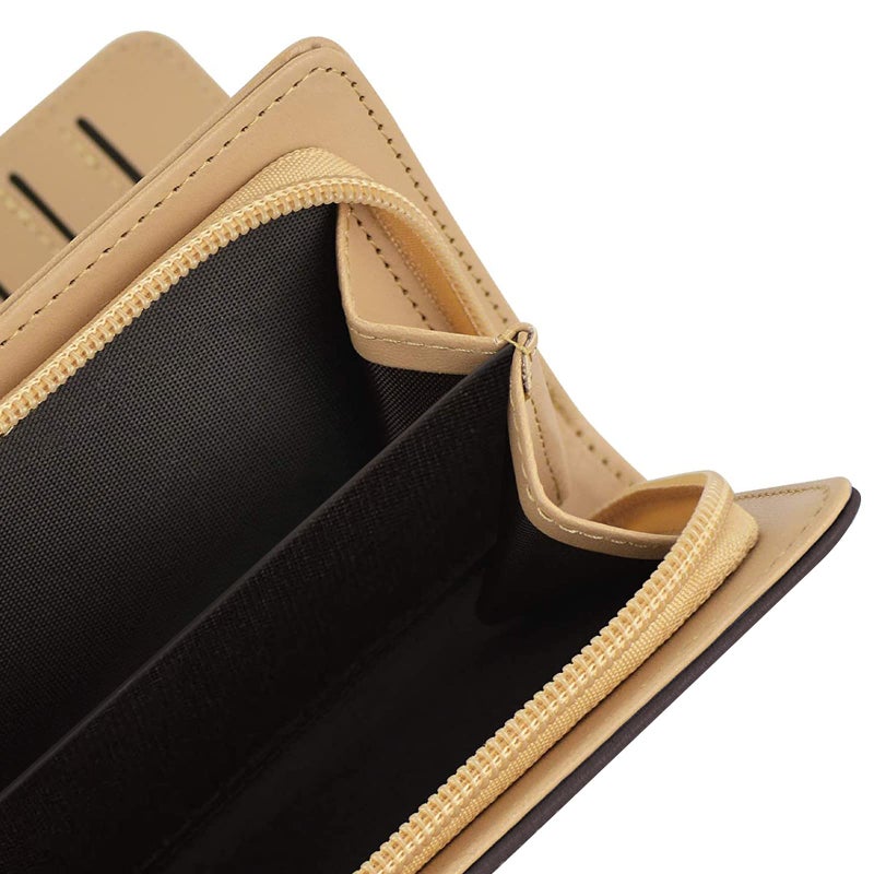 PGXT Women's Wallet Women Credit Card Holder Hollow Leaf Pattern Bifold Leather Lady Long Wallet Purse Zip Birthday Xmas Gifts for Women Girls(Black) - Image 5